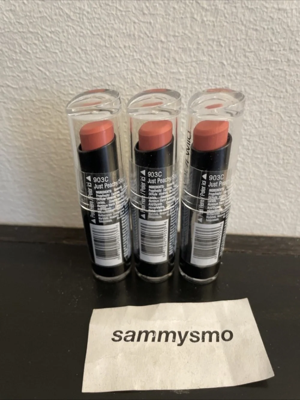 WET N WILD Mega Last Lip Color 903C JUST PEACHY Sealed, x3 DISCONTINUED